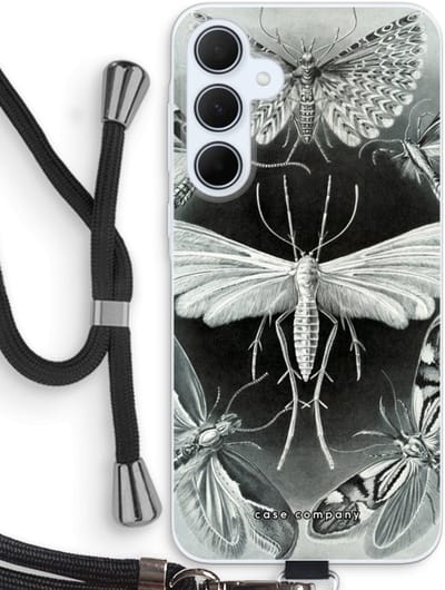 Case Company® - Hoesje met koord geschikt voor Samsung Galaxy A35 hoesje met Koord - Haeckel Tineida - Telefoonhoesje met Zwart Koord - Bescherming aan alle Kanten en Over de Schermrand