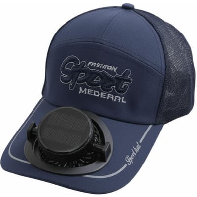 Baseballpet Polyester Zonne-Oplaadbare Ventilator Hoed Zonbescherming Eendensnavel Usb Oplaadbare Ventilator Hoed Zonbescherming Hoed Volwassenen Dragen black