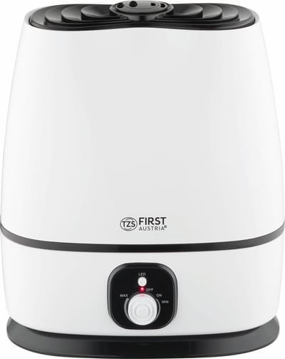TZS First Austria Luchtbevochtiger - Geschikt voor Babykamer & Slaapkamer - Wit - Inclusief Waterfilter