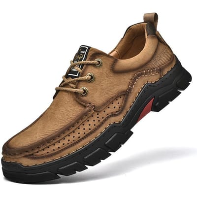Herfst en Winter Plus Size Herenschoenen Zachte Zool Leer Outdoor Casual Schoenen Antislip Tooling Heren Britse Trend Leren Schoenen 46 brown