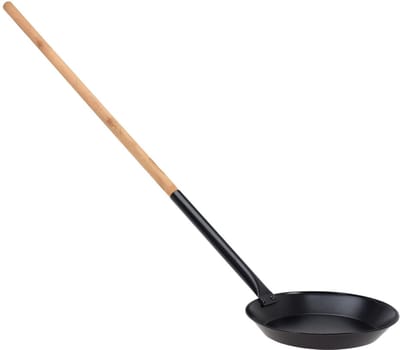 Koekenpan Ø25cm met houten handvat 96cm