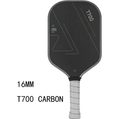 Pickleball Racket T700 Koolstofvezel Oppervlak 16MM PP Honingraat Kern Hoge Prestaties Verbeterde PowerControl Antislip Handgreep