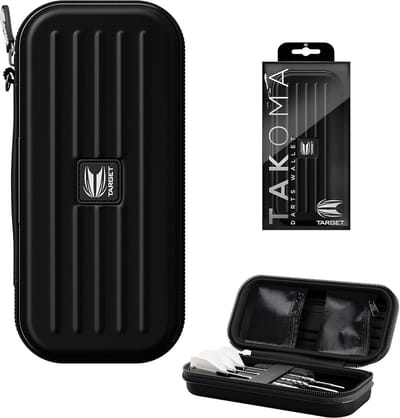 Target Darts Takoma Regular Dartkoffer Grijs - Beschermende Etui voor 3 Volledig Gemonteerde Darts - Duurzaam EVA Materiaal met Ritsvakken voor Flights en Shafts - 18x8.5x5cm