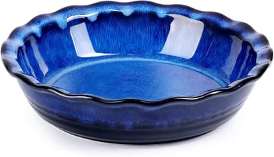 Diepblauwe Keramische Quichevorm 25,5 cm - Ovenbestendig Tartevorm voor Taarten en Quiches
