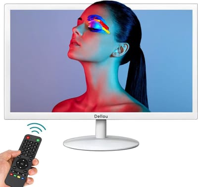 Bewakingsscherm - Beveiligingsmonitor LCD - Veiligheid Toezicht - Multifunctionele Ingangen - 22 Inch HD - Wit