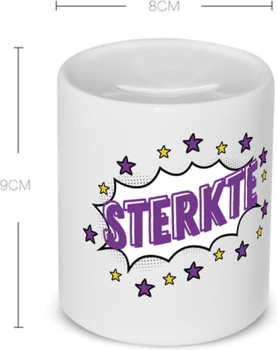 Akyol - sterkte Spaarpot - Beterschap - motivatie - beterschap cadeau - kado - moeilijke tijd - 350 ML inhoud
