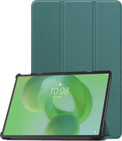 Hoesje Geschikt voor Lenovo Idea Tab Pro - Dun & Stevig - Trifold Bookcase - Hard Cover - Hardcover Book Case - Tablet Hoes - Donkergroen