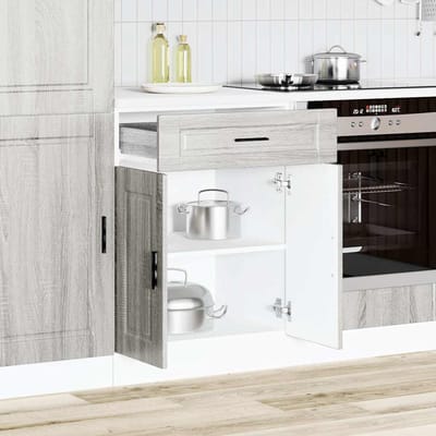vidaXL - Onderkast - "Porto" - bewerkt - hout - grijs - sonoma - eiken