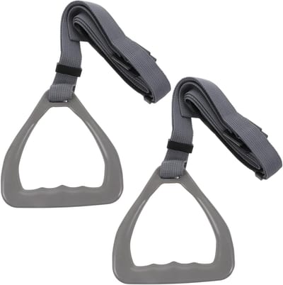 Gymnastiek Ringen - Oefen Ringen - Krachttraining Buiten - Verstelbare Haken - 81 x 13.5 CM - Grijs