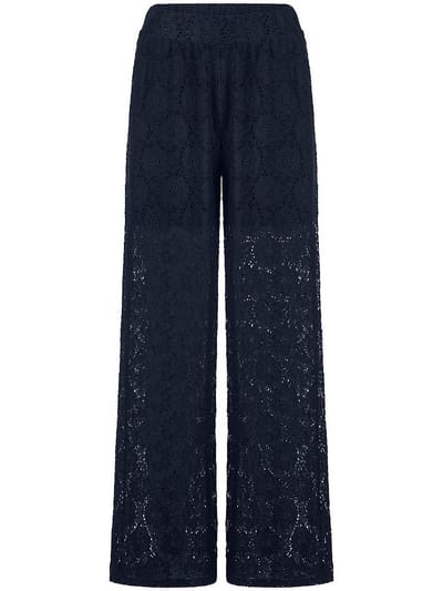 Wijde broek Van Peter Hahn blauw