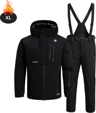 Bovista Skipak - SkiBroek - Skijas - Ski Suit - Wintersport - Heren - 2-Delig - Zwart - Maat XL