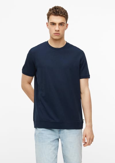 Regular fit T-shirt van katoenmix
