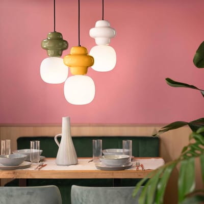 Ferroluce Hanglamp Copacabana, crème