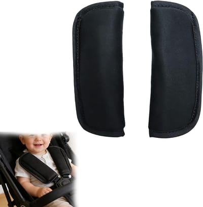 Veilige Schouderpads voor Baby's - Zachte Zitriem Cushions voor Kinderwagens en Autostoelen - Ademend Oxford Materiaal, Universele Pasvorm, Set van 2 voor Baby's en Peuters