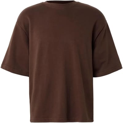 Urban Classics - Heavy Washed Boxy Heren Tshirt - S - Bruin