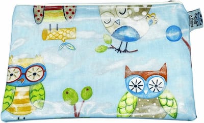 Vagabond - Toilettas - Clutch - "Olly" - Afwasbaar - Gelamineerd Katoen - afmeting: 25 x 2 x 16 cm.