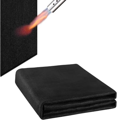 Vuurvaste Mat - Hittebestendige Onderlegger - Brandbeveiliging - Hittebestendig tot 982°C - 100 x 100 cm - Zwart