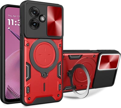 Hoesje geschikt voor Motorola Moto G55 - Techsuit CamGuard Pro Back Cover - Rood