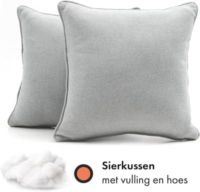 Set van 2 Sierkussens 45x45 cm met Vulling - Comfortabele Bankkussens voor Woonkamer