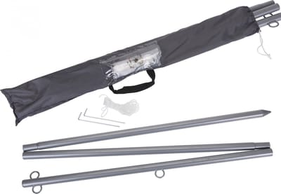 Paal Voor Schaduwdoek 220 Cm Polypropyleen Zilver