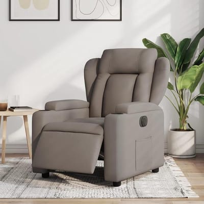 Elektrische Relaxstoel - Comfortstoel Fauteuil - Ontspannen TV Kijken - Gemotoriseerde Verstelling - 50 cm Zitbreedte - Taupe