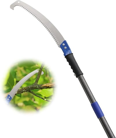MK Stoer -Tuinzagen - Snoeizagen - Gebogen Blad - Blauw - Pole Saw - Lang Reach - Geschikt voor Snoeizaag - Tuinzagen - Blauw - Snoeizaag voor Bomen met Gebogen Blad - Pole Saw Lang Reach 10FT voor Trimmer Tuin Patio's Bomen Takken.