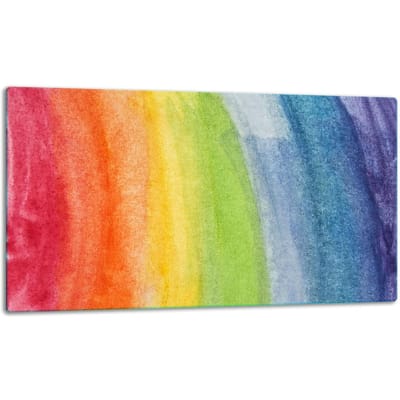 TMK ArtDeko - Glazen Snijplank - 52x30 cm - Inductiebeschermer - Levendige Kleuren