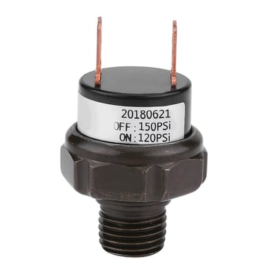 Dailygoods- Luchtcompressor 12V - Automatische Luchtpomp - Drukschakelaar 90-200 psi - Hoogwaardige Metaalbehuizing - Eenvoudige Bediening - Compacte Afmetingen 4.5 x 2.8 cm - Compressor