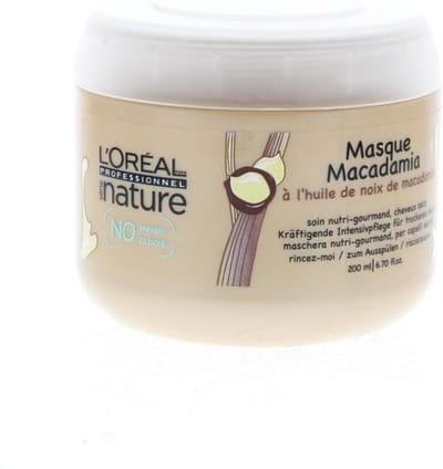 L'ORÉAL SÉRIE NATURE MASQUE MACADAMIA MASKER DROOG HAAR 200ML L'Oréal Série Nature Masque Macadamia.