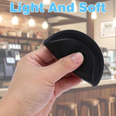 Set van 4 ronde siliconen onderzetters voor glazen - antislip en geïsoleerd - meubelbescherming - tafel, bureau, keuken, bar - vierkante drankjes onderzetters - zwart