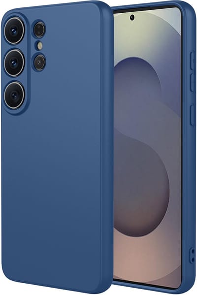 MobyDefend Hoesje - Geschikt voor Samsung Galaxy S26 Ultra - Matte Siliconen Backcover - Blauw