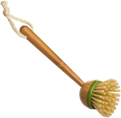5Five Afwasborstel met ronde kop - 22 cm - van bamboe hout - Afwassen - Schoonmaken
