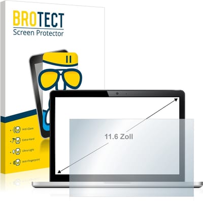 BROTECT - Screenprotector voor Laptops met 11.6 inch Schermen [256 mm x 144 mm, 16:9] - Folie Beschermfolie Beschermglas matte