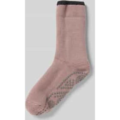 FALKE Cuddle Pads Noppen op de zool katoen wol huissokken dames rood - maat 35-38