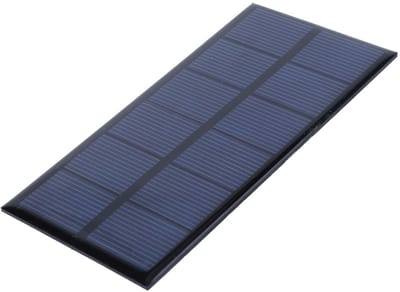 Allecto - 1W 3V zonnepaneel - mini zonnepaneel - hoog rendement - 120L x 6B x 5,8H cm - kristallijn silicium - ideaal voor DIY projecten - lichtgew...