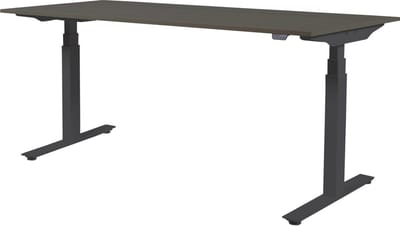 Zit Sta Bureau - Plus Elek 180x80 logan eik - zwart frame