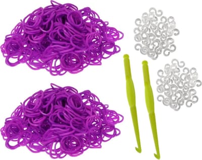 Behave - 600 Loombandjes - Paars - Met Weefhaken & S-clips - Latexvrij - Creatief Speelplezier