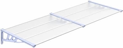 Door luifel 239x90 cm polycarbonaat grijs en transparant