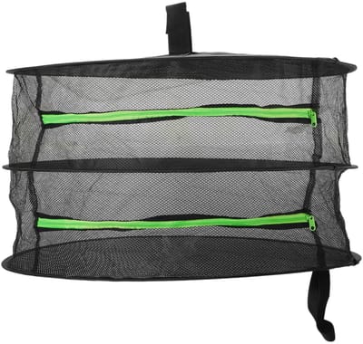 Dailygoods- Kruidendroogrek 2-laags - Opvouwbaar Net - Hangend Droogrek - Lichtgewicht Polyester - Efficiënte Luchtcirculatie - Veilig Drogen - Droognet