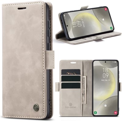 Solidenz Hoesje - Geschikt voor Samsung Galaxy S25 Plus - Urban Book - Beige