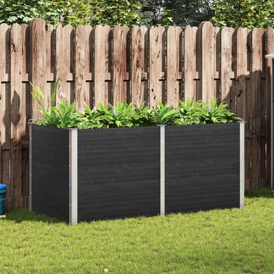 vidaXL - Plantenbak - verhoogd - 200x100x91 - cm - HKC - grijs