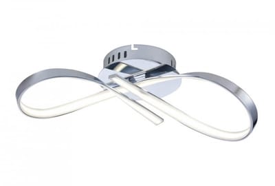 Kosilum - Infinity - Plafondlamp - Zilver/Chroom - Metaal en PVC