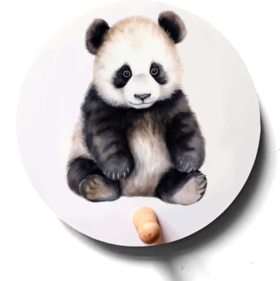 Kinderkapstok safari panda-kinderkamer-kapstok-decoratie-babykamer-jungle
