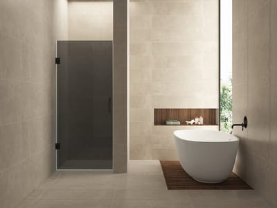 Wiesbaden Less Nisdeur 90 x 200 cm Rookglas - Mat Zwart