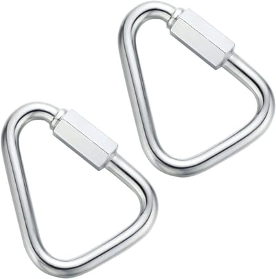 Triangle Locking Carabiner 5/16" M8 8MM - Set van 2 - Veiligheidshaken voor Outdoor en Klimactiviteiten