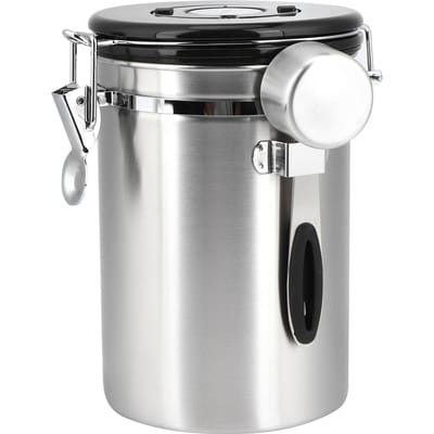 Roestvrijstalen Luchtdichte Koffieboon Container Thee Gedroogd Fruit Opslagcontainer 1.8L gray
