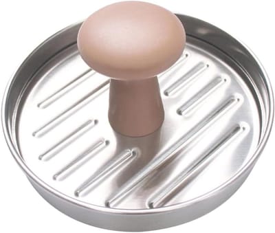 Burger Pers - Patty Maker - Burgers Maken - Roestvrij Staal - 13.2 x 13.2 x 7.5 cm - Zilver