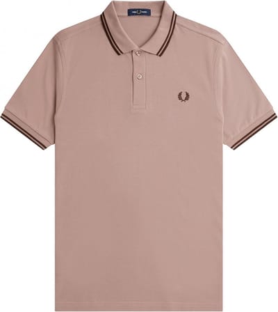 Fred Perry - Twin Tipped Shirt - Oudroze Polo-S