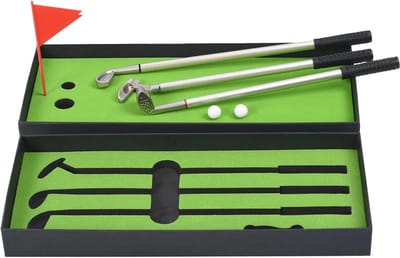 Golf balpennen - Bureau spel - Kantoor plezier - Zinklegering materiaal - 25 x 11 cm - Multicolor