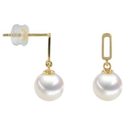 Luna-Pearls - 311.2099 - Oorbellen - Dames - 18K Geelgoud - Zoetwater gekweekte parel 7-7,5 mm
